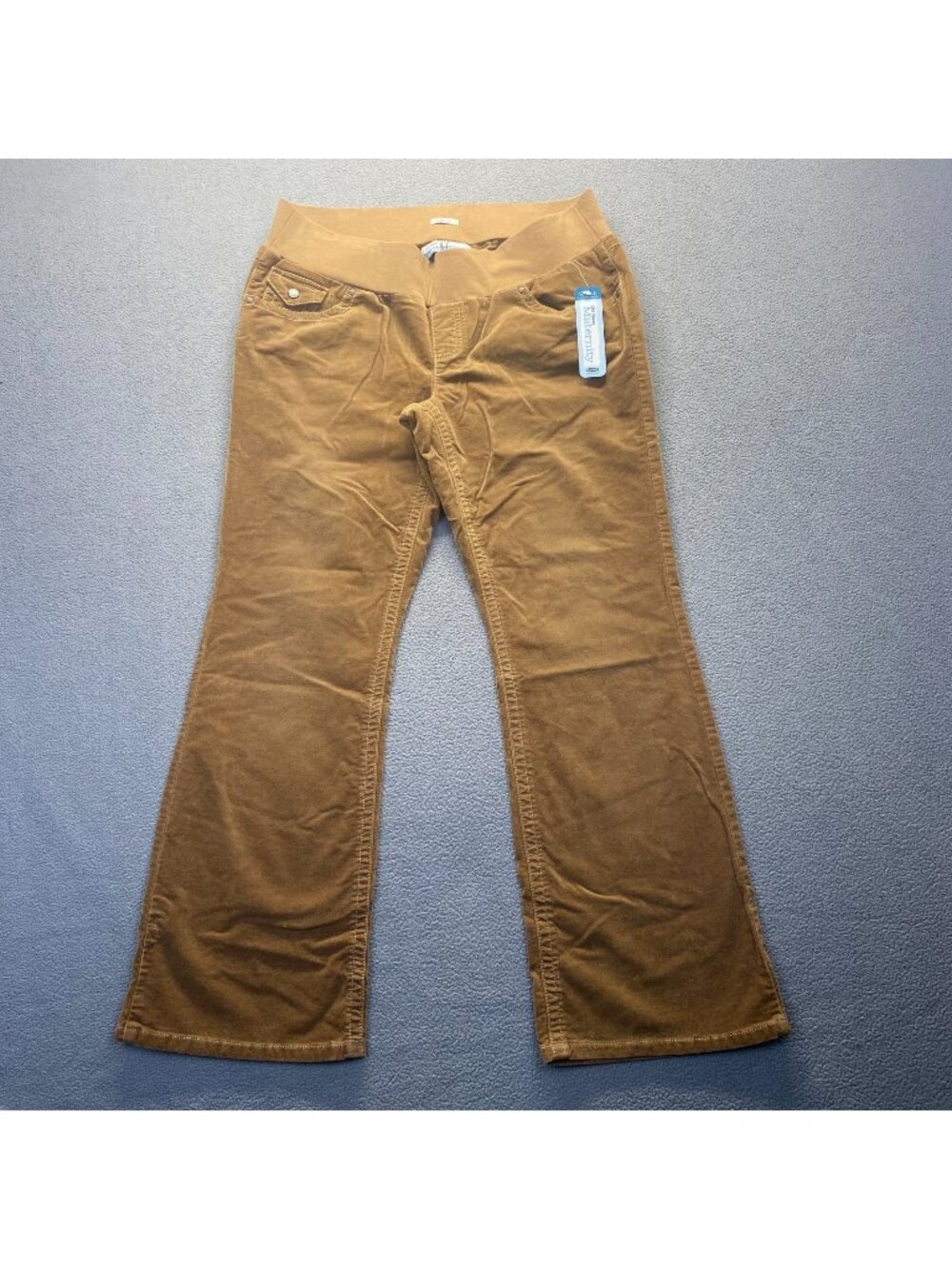Old Navy Maternity Women’s Pants Size Large Beige Stretch Low-Rise Pockets